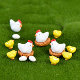 Fairy Garden Chicken Family